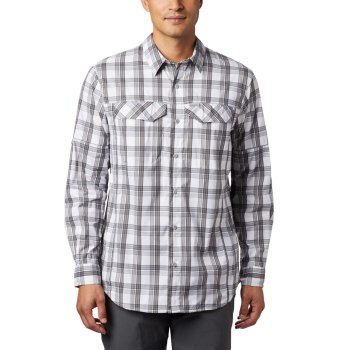 Columbia Muške Košulje - Silver Ridge Lite Plaid Long Sleeve Sive | LPSX-50481